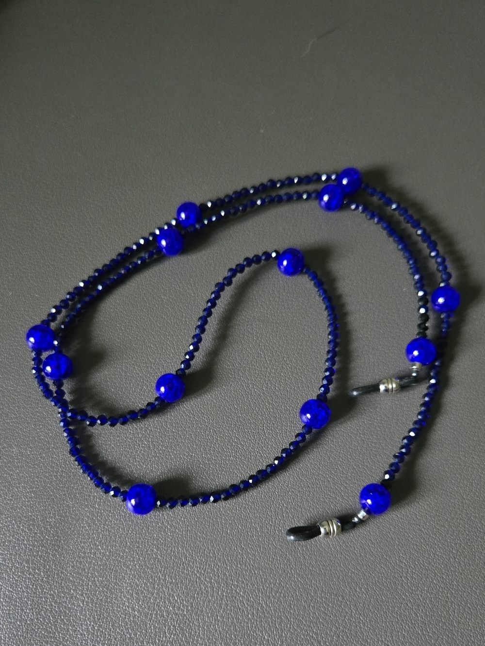 Beaded Eyeglasses Sunglasses Chain in Deep Cobalt Blue